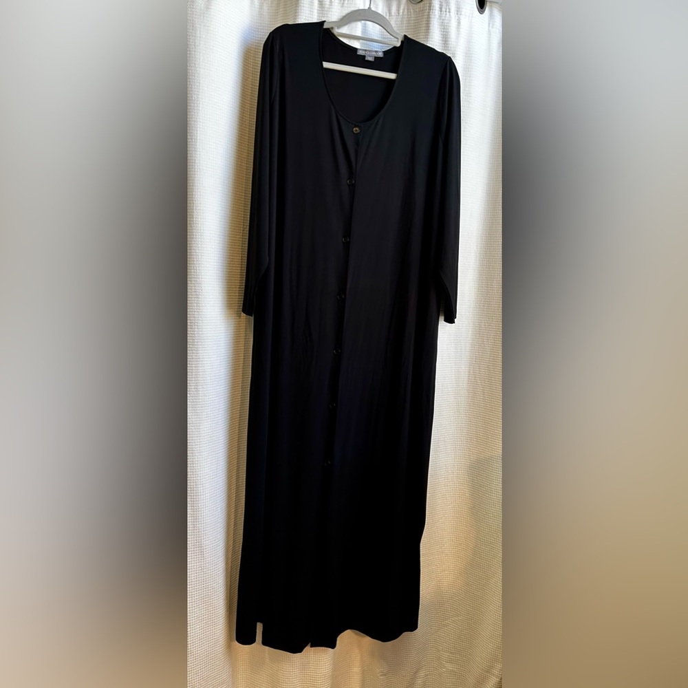 Jessica London 2-piece Black Knit Plus Size Duster Set NWOT